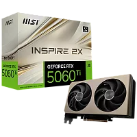 Видеокарта MSI PCI-E 5.0 RTX 5060TI 8G INSPIRE 2X NVIDIA GeForce RTX 5060TI 8Gb 128bit GDDR7 2572/28000 HDMIx1 DPx3 HDCP Ret (RTX 5060 TI 8G INSPIRE 2X)
