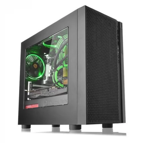 Корпус mATX Thermaltake Versa H18, черный без БП, 2x2.5