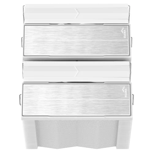 Кулер для процессора/ CPU Cooler SAMA A60W (265W, 4-pin PWM, 156.5mm, 6x6mm, 2x120mm, 78CFM, 29dBA, 2200RPM, S: 1851/ 1700/ 1200/ 115X, AM5/ AM4, white) (A60-WHWNNXOX-G) фото 5