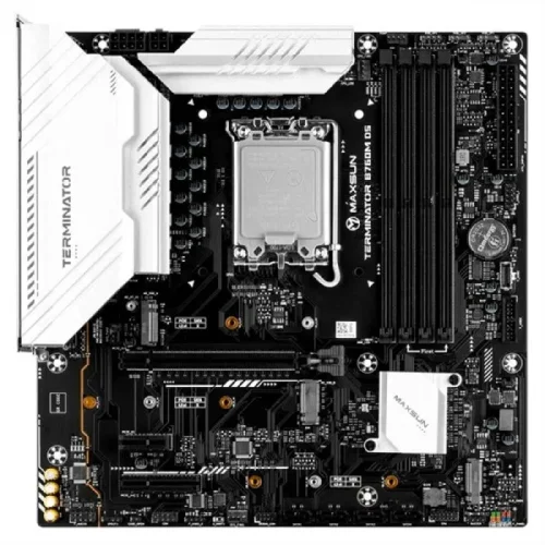 MAXSUN MS-Terminator B760M D5 WiFi V1/V2 (Socket 1700, mATX, 4*DDR5, DP/HDMI, 4xSATA3, 3*M.2,xPCI-E x16 /1xPCI-E x1, 6*USB 2.0, 2 * USB 3.2 Gen1, LAN 1*2.5G, Bluetooth, Wi-Fi 802.11ax, RTL) фото 2