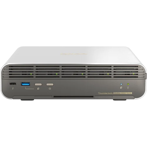 Сетевое хранилище без дисков/ SMB QNAP TBS-h574TX-i5-16G 5-bay E1.S or M.2 2280 PCIe NVMe, Intel Core i5-1340PE 12C(4P+8E)/16T up to 4.50GHz, 16 GB RAM, 1 x 10 GBASE-T, 2xUSB 3.2 Gen 1 port, 1xUSB 2.0