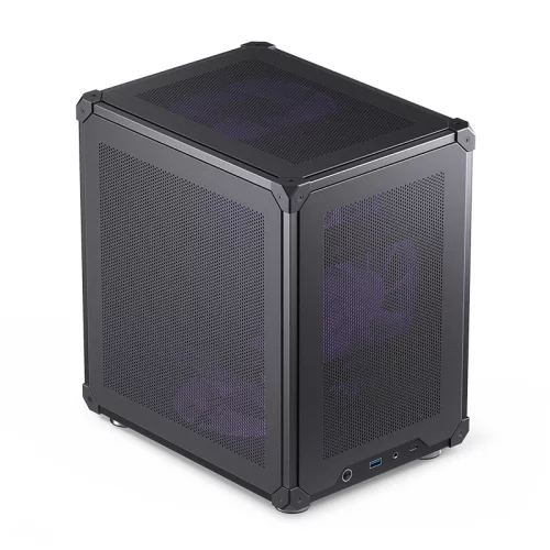 Корпус без блока питания/ JONSBO C6, Mini-Tower, no fan, 1xUSB-A 3.0 + 1xUSB-C 3.1, mATX, mITX Black (C6 BLACK)