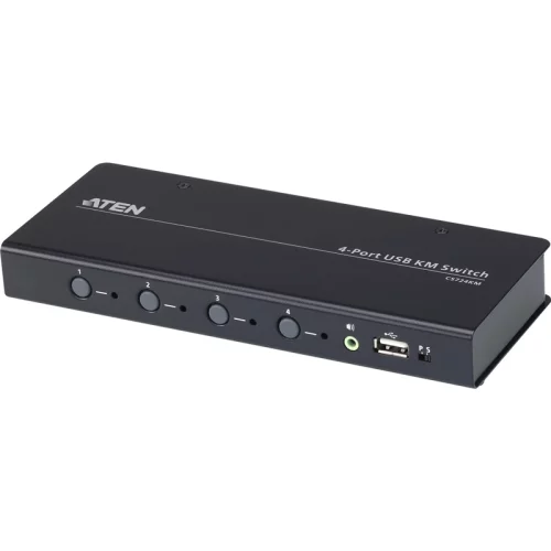 4-портовый USB КМ-переключатель с функцией Boundless Switching (кабели включены)/ 4-Port USB Boundless KM Switch (CS724KM)
