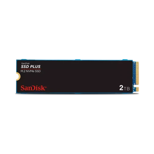Твердотельный накопитель SanDisk SSD PLUS M.2 2280 NVMe 2Tb, 3200MBs/3000MBs TBW 100, SDSSDA3N-2T00-G26, 1 year