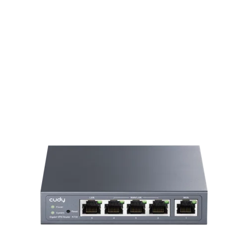 Маршрутизатор/ Gigabit Multi-WAN VPN Router, 1 GbE WAN, 1GbE LAN, 3 Configurable WAN/ LAN, Load balancing, Link Backup, Zerotier/ Wireguard/ OpenVPN/ IPSec/ L2TP/ PPTP VPN Server and Client, Zerotier, I (R700) (R700#OCS)