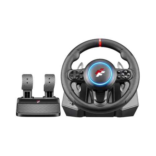 Игровой руль/ Игровой мини-руль с педалями FLASHFIRE F118 (Совместим с PS4, PS3, ПК, XB One, Series X/ S и NSW) (4711626240126)
