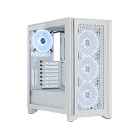 Корпус без блока питания/ Case Corsair iCUE 4000D RGB Airflow, Midi-Tower, TG, 3x120mm RGB, 1xUSB-A 3.2, 1xUSB 3.2 Type-C, E-ATX, ATX, mATX, mITX White (CC-9011241-WW)