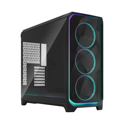 Корпус Компьютер без блока питания/ Case Fractal Design Meshify 3 XL Ambience Pro RGB TG Light Tint, Full-Tower, 3x140mm ARGB, 2xUSB-A 3.2 + 1xUSB 3.2 Type-C SSI-EEB, SSI-CEB, E-ATX, ATX, mATX, mITX, Black (FD-C-MES3X-03)
