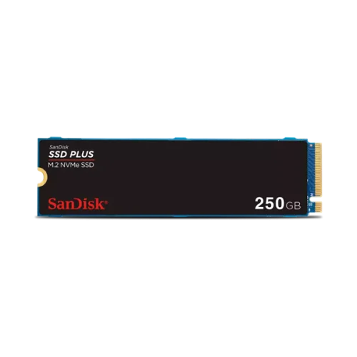 Твердотельный накопитель SanDisk SSD PLUS M.2 2280 NVMe 250Gb, 2400MBs/1500MBs TBW 40, SDSSDA3N-250G-G26, 1 year