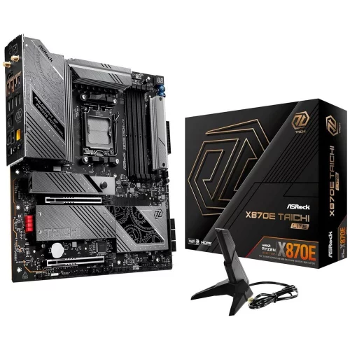Материнская плата ASROCK X870E TAICHI LITE, AM5, X870E, 4*DDR5, 6*SATA, 4*M.2, 2*USB 2.0, 8*USB 3.2, 2*Type-C, 2*PCIx16, 1*M.2 (Key E), HDMI, EATX