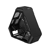 Корпус без блока питания/ JONSBO TR03-A, Full-Tower, TG, 2x120mm, 2xUSB-A 3.0 + 1xUSB-C 3.2, ATX, mATX, mITX Aluminium panel Black (TR03-A BLACK)