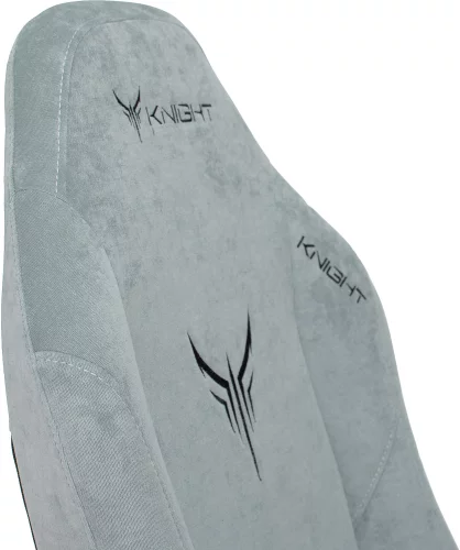 Кресло игровое Knight N1 Fabric серо-голубой Light-28 с подголов. крестов. металл (KNIGHT N1 SKY)