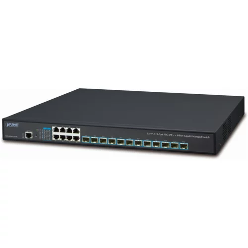 XGS-6350-12X8TR управляемый коммутатор/ Layer 3 12-Port 10G SFP+ + 8-Port 10/100/1000T Stackable Managed Switch with Dual 100~240V AC Redundant Power