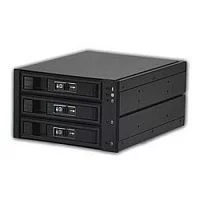 Procase L3-203-SATA3-BK {Hot-swap корзина 3 SATA3/ SAS 6Gb, черный, с замком, hotswap aluminium mobie rack module (2x5,25) 1xFAN 80x15mm}