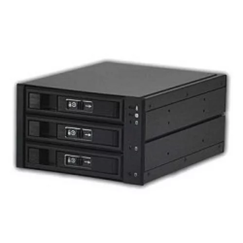 Procase L3-203-SATA3-BK {Hot-swap корзина 3 SATA3/ SAS 6Gb, черный, с замком, hotswap aluminium mobie rack module (2x5,25) 1xFAN 80x15mm}