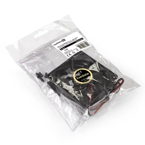 Exegate EX294047RUS Вентилятор ExeGate EX08025S2P, 80x80x25 мм, Sleeve bearing (подшипник скольжения), 2pin (разъем 2.54; для блоков питания ATX), 2200RPM, 27dBA фото 4
