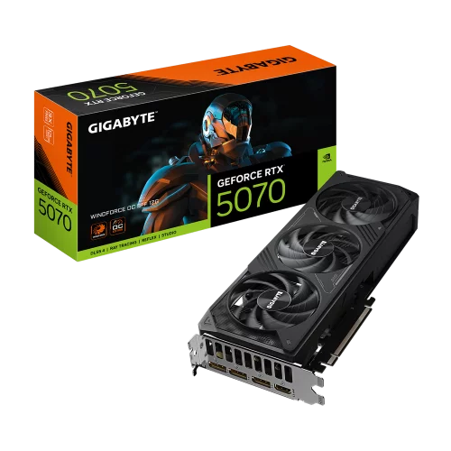 Видеокарта Gigabyte RTX5070 WINDFORCE OC SFF 12GB GDDR7 192bit 3xDP HDMI 3FAN RTL (GV-N5070WF3OC-12GD)