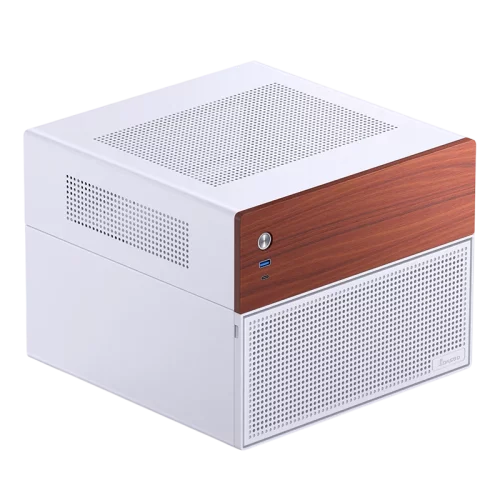 Корпус без блока питания/ Case JONSBO N4, Mini-Tower, 1x120mm, 1xUSB-A 3.0 + 1xUSB-C 3.2, SFX PSU Support, mATX, mITX White (N4 WHITE)