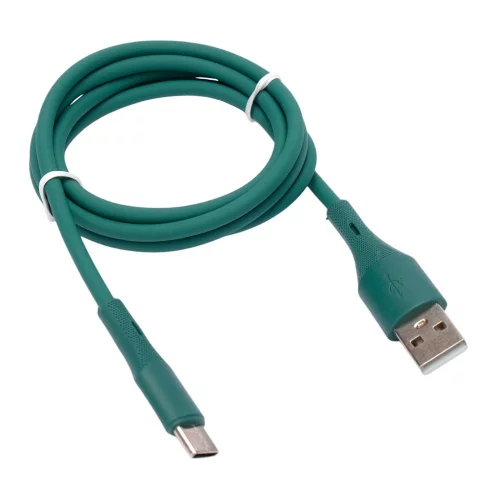 Cablexpert Кабель USB2.0 AM/ Type-C, 3А, 18Вт, QC3.0, силиконовый, медь, 1м, зеленый, пакет (CC-USB2S-AMCM-1M-GN)
