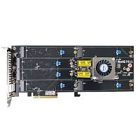 RAID-контроллер Areca ARC-1686-6NOD PCIe 4.0 x8 Full Height, 6 x M.2 Connector, Tri-mode interface at each M.2 bays - 12Gb/ s SAS/ SATA / Gen 4.0 PCIe (NVMe), RAID 0,1,10,JBOD, Hold-up Supercapacitor Onboard, RTL