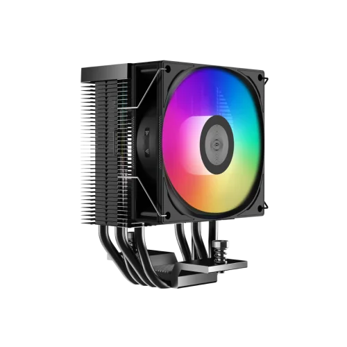 Кулер для процессора/ CPU Cooler PCCooler R400 ARGB BK (180W, 4-pin PWM, 133mm, Al/Cu, 4x6mm, ARGB, 1x92mm, 40.94CFM, 30dBA, 2200RPM, S: 1851/1700/1200/115X, AM5/AM4, black) фото 2