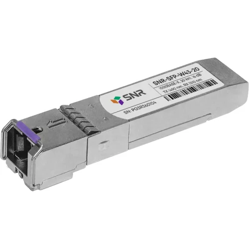 Модуль/ Модуль SFP WDM, дальность до 20км (12dB), 1490/1310nm (SNR-SFP-W43-20)