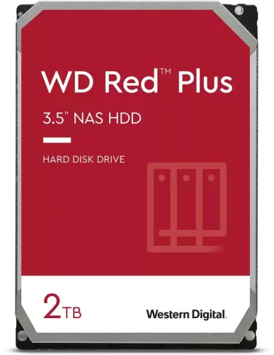Жесткий диск/ HDD WD SATA3 2Tb NAS Red Plus 5400 64Mb 1 year warranty (WD20EFPX)
