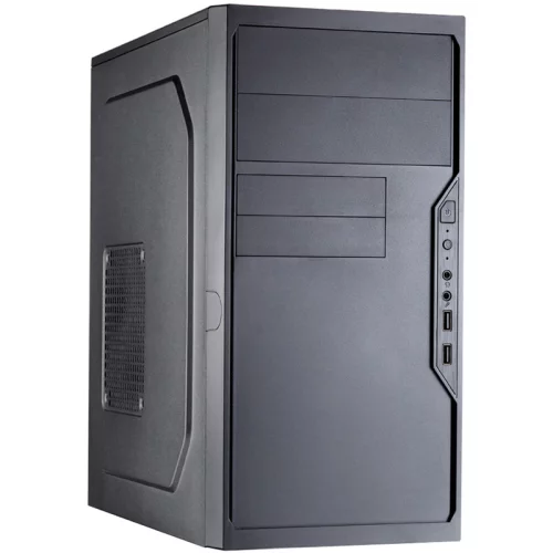 Корпус с блоком питания 500Вт./ Case Foxline FL-733 mATX case, black, w/PSU 500W 12cm, 1xPCIe(6+2pin), w/2xUSB2.0, w/pwr cord, w/o FAN (FL-733-FZ500R)