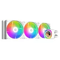 СЖО для процессора ID-COOLING FX360 LCD WHITE (Soc 1851/1700/1200/115X/AM5/AM4, 3x120mm fan, 2000rpm, 27.2 дБ, 350W, PWM 4-pin, Al+Cu)