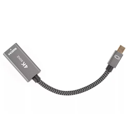 Адаптер/ Адаптер miniDP --> HDMI-F 0.15м , оплетка, 4K@60Hz, Telecom (TA565)