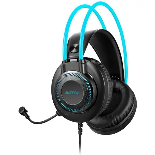 Гарнитура A4Tech Fstyler FH200i 3.5 мм серая/ синяя (FH200I BLUE) фото 4