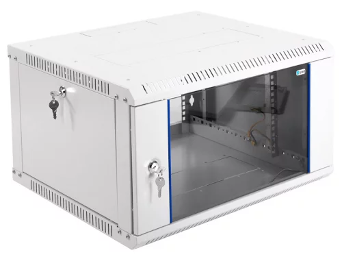 Шкаф телекоммуникационный настенный разборный ЭКОНОМ 6U (600 520) дверь стекло (ШРН-Э-6.500)