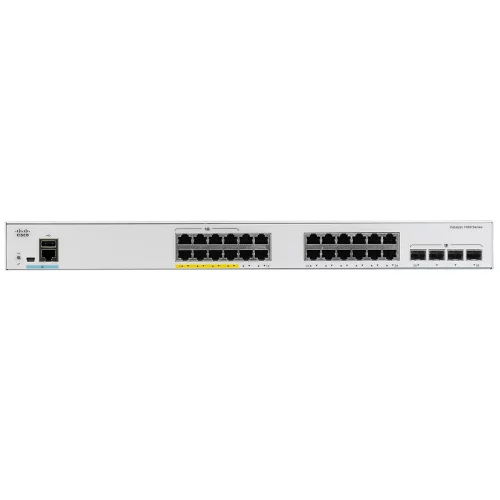 Catalyst 1000 24x 10/ 100/ 1000 RJ-45 PoE+, 4x 1Gb SFP uplinks, PoE+ 370W, C1000-24FP-4G-L