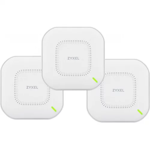 Точка доступа/ ZYXEL NebulaFlex NWA210AX (pack 3 pcs) hybrid access points, WiFi 6, 802.11a / b / g / n / ac / ax (2.4 and 5 GHz), MU-MIMO, 4x4 antennas, up to 575 + 2400 Mbps, 1xLAN 2.5GE, 1xLAN GE, PoE, 4G / 5G protection