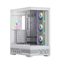 XASTRA Корпус Q700 4ARGB-C10-UC White ATX/Aquarium/Screewless/4x120mm ARGB PWM mirror fans/Argb+PWM HUB 10port/Type C Q700-4FM12A-C10-UC-WH