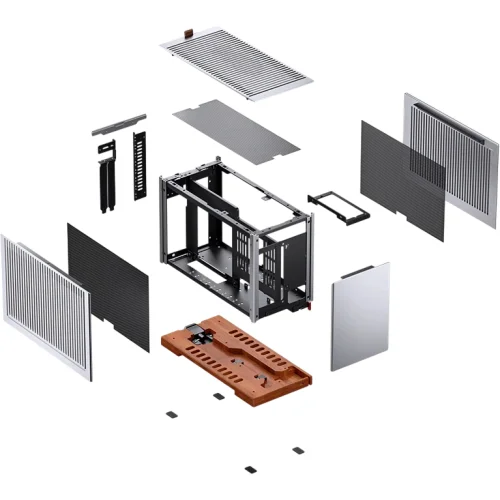 Корпус без блока питания/ Case JONSBO T9, Micro-Tower, no fan, 1xUSB-C 3.2, SFX PSU Support, mITX Silver (T9-5.0 SILVER) фото 8