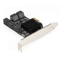 Exegate EX299524RUS Контроллер ExeGate EXE-510v2 (PCI-E x1, SATA3 6Gb/s, 10 int, ASMedia Chipset ASM106x+JMB575)