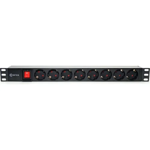 5bites PDU819P-08 Блок розеток 8S / PVC / SWITCH / 1U / 19