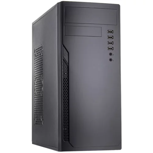 Корпус c блоком питания 450 Ватт/ Case Foxline FL-301, ATX, 1x5.25EXT, 1x3.5EXT, 4x3.5INT, 2xUSB2.0, 2xUSB3.0, HDA, w/o FAN, w/450W ATX PSU, w/1.2m EU pwr cord (FL-301-FZ450R-U32)