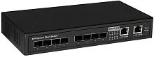 Коммутатор Gigabit Ethernet OSNOVO SW-7028 Коммутатор Gigabit Ethernet на 8 SFP + 2 RJ45 портов. Порты: 8 x GE SFP (1000Base-FX), 2 x GE (10/100/1000Base-T). Поддержка режима изоляции портов (VLAN). В комплекте БП DC12V (2A). Ра