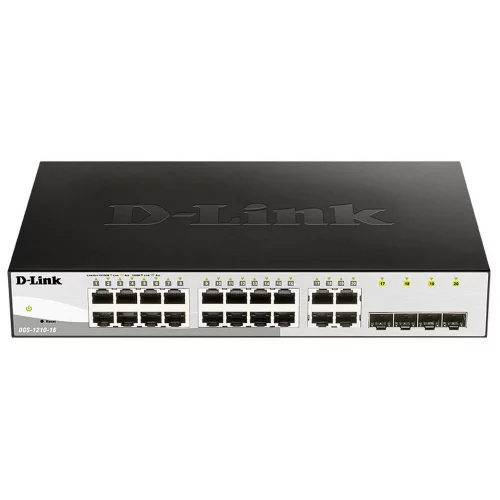Коммутатор D-Link DGS-1210-16/G2A Настраиваемый L2 коммутатор с 16 портами 10/100/1000Base-T и 4 комбо-портами 100/1000Base-T/SFP