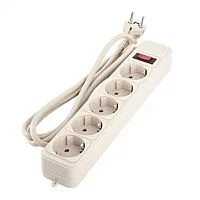 Perfeo сетевой фильтр "REAL POWER", 3,0м, 5 розеток, 16А, 3500 Вт, тройная защита, серый. (PF_E1500)