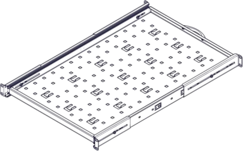 Аксессуар для серверного шкафа Выдвижная полка Systeme Electric, серия Uniprom, 1U, 650мм, 50кг (UT8123)