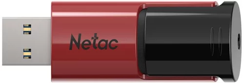 Флеш Диск Netac U182 Red 512Gb [NT03U182N-512G-30RE], USB3.0, сдвижной корпус, пластиковая чёрно-красная