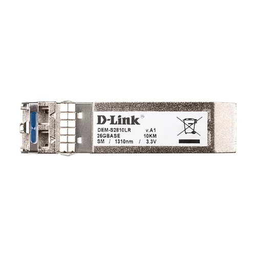 Трансивер/ DEM-S2810LR SFP28 Transceiver, 25GBase-LR, Duplex LC, 1310nm, Single-mode, 10KM (DEM-S2810LR/A1A)