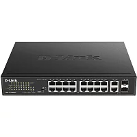 D-Link Unmanaged Switch 16x100Base-TX PoE, 2xCombo 1000Base-T/ SFP, PoE Budget 247W, Long-range PoE up to 250m, metal case (DES-1018MPV2/ A1A) (DES-1018MPV2/A1A)