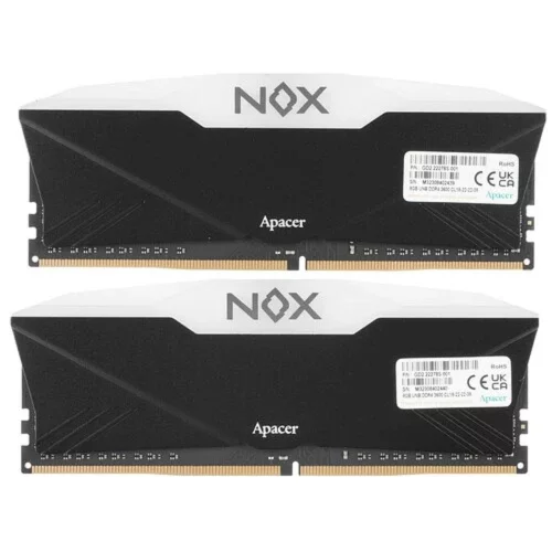 Apacer DDR4 16GB 3600MHz UDIMM NOX RGB Black Gaming Memory (PC4-28800) CL18 1.35V Kit (2x8GB) Intel XMP 2.0, Heat Sink (Retail) 1024*8 3 years (AH4U16G36C25YNBAA-2) фото 2