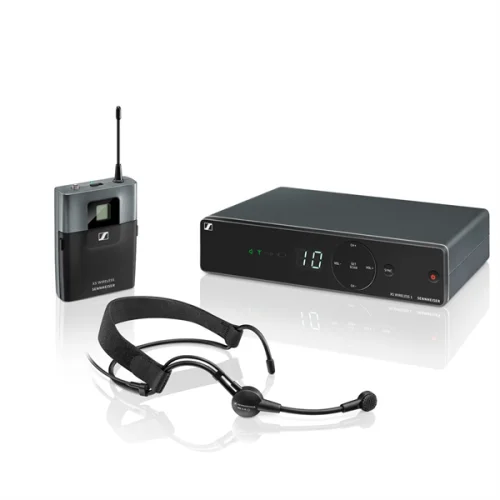 РЧ-системы и элементы Sennheiser XSW 1-ME3-B Презентационная РЧ-система, 614-638 МГц, 10 каналов, настольный приёмник, поясной передатчик, головной микрофон ME3-II (506988)