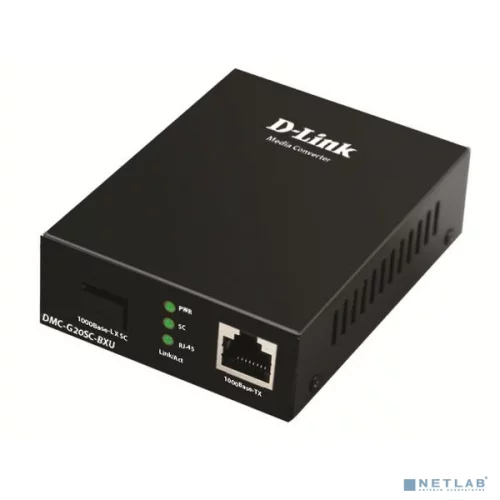 Трансивер/ DMC-G20SC-BXU WDM Media Converter 1000Base-T to 1000Base-LX, SC, Single-mode, TX: 1310nm, RX: 1550nm, 20KM, Stand-alone (DMC-G20SC-BXU/A1A)