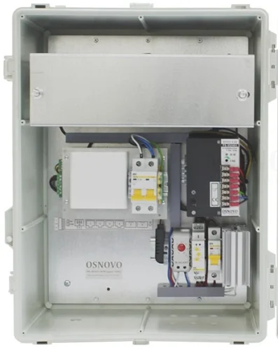 Уличный Web-управляемый PoE коммутатор OSNOVO SW-80402-WMU(port 90W) Уличный Web-управляемый PoE коммутатор на 6 портов с термостабилизацией и резервным питанием (АКБ - 7Ач). Порты: 4 x GE (10/100/1000Base-T) с PoE (до 90W) + 2 x GE SFP (1